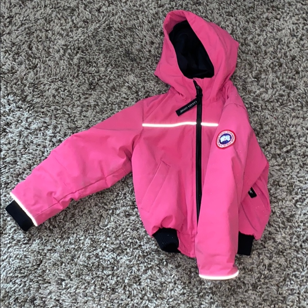 Toddler pink Canada Goose coat